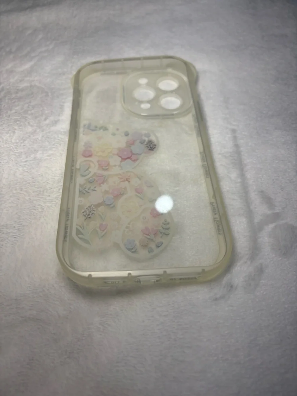 White Floral Transparent Phone Case - Pretty Flowers